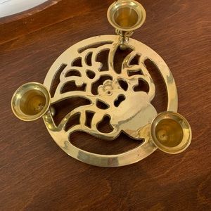 Vintage Unique Brass trivet Candleabra